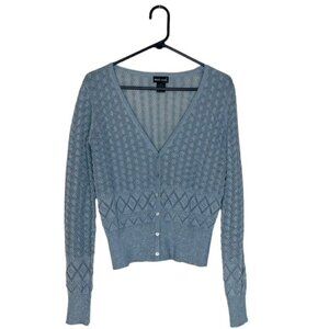 WET SEAL Silver Sparkly Sweater - Size Medium